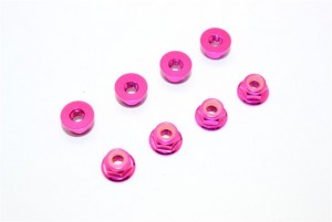 GPM LN4L ALUMINIUM 4MM FLANGED LOCK NUTS - LN4L-PK