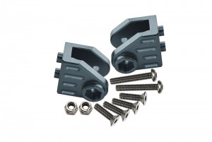 GPM LMT008F/R ALUMINUM FRONT/REAR AXLE MOUNT SET FOR SUSPENSION LINKS LOSI 1/8 LMT 4WD SOLID AXLE MONSTER LOS04022 - GUN SILVER - LMT008F/R-GS