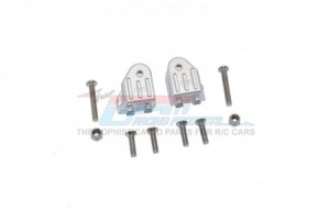 GPM LMT008F/R ALUMINUM FRONT/REAR AXLE MOUNT SET FOR SUSPENSION LINKS LOSI 1/8 LMT 4WD SOLID AXLE MONSTER LOS04022 - SILVER - LMT008F/R-S