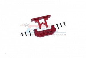 GPM SCX24330R ALUMINIUM REAR BUMPER+REAR BODYSHELL MOUNT AXIAL 1/24 RC 4WD CRAWLER SCX24 - RED - SCX24330R-R