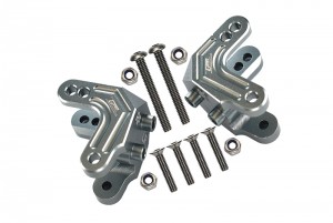 GPM LMT028F/R ALUMINUM FRONT / REAR SHOCK MOUNT LOSI 1/8 LMT 4WD SOLID AXLE MONSTER LOS04022 - GUN SILVER - LMT028F/R-GS