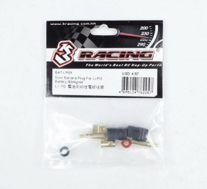 3RACING BAT-LP02 4mm / 5mm Banana Plug For Li-PO Battery 90 Degree - BAT-LP03