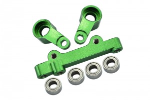 GPM LM048 ALUMINUM STEERING ASSEMBLY W/ BALL BEARING TEAM LOSI 1/18 2WD MINI-T 2.0 STADIUM TRUCK LOS01015 - GREEN - LM048-G