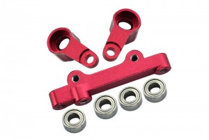 GPM LM048 ALUMINUM STEERING ASSEMBLY W/ BALL BEARING TEAM LOSI 1/18 2WD MINI-T 2.0 STADIUM TRUCK LOS01015 - RED - LM048-R