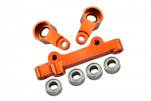 GPM LM048 ALUMINUM STEERING ASSEMBLY W/ BALL BEARING TEAM LOSI 1/18 2WD MINI-T 2.0 STADIUM TRUCK LOS01015 - ORANGE - LM048-OR