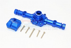 GPM SCX2012 ALUMINIUM FRONT / REAR AXLE HOUSING WITH COVER AXIAL SCX10 II 90047 - BLUE - SCX2012-B