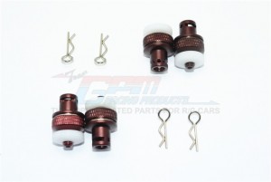 GPM VEN201FRA ALUMINUM FRONT & REAR MAGNETIC BODY MOUNT HPI RC 1/10 VENTURE TOYOTA FJ CRUISER - BROWN - VEN201FRA-BR