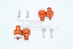 GPM VEN201FRA ALUMINUM FRONT & REAR MAGNETIC BODY MOUNT HPI RC 1/10 VENTURE TOYOTA FJ CRUISER - RED - VEN201FRA-OR