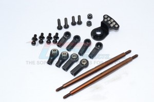GPM DT3160STM STEERING TIE ROD WITH SERVO SAVER  P3 TAMIYA DT-03 - DT3160STM-BK-BEBK