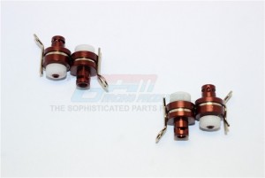 ALUMINIUM FRONT & REAR MAGNETIC BODY MOUNT AXIAL 1/18 YETI JR - Brown - MYT201FR-BR