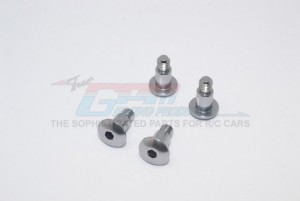 GPM GF004 ALUMINIUM KING PIN 5 X 6.2 X M4 FOR TAMIYA GF01 / TA01 / TA02 / TA03 / TL01 - GUN SILVER - GF004-GS