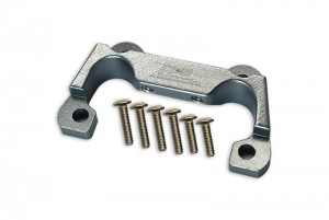 GPM LU4330FM ALUMINIUM FRONT BUMPER MOUNT TEAM LOSI 1/10 4WD LASERNUT TENACITY ULTRA 4 ROCK TACER LOS03028 - GUN SILVER - LU4330FM-GS