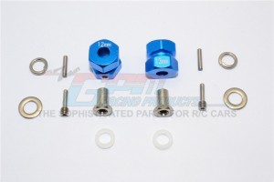 ALUMINIUM WHEEL HEX ADAPTER (INNER 5MM, OUTER 12MM, THICKNESS 13MM)  AXIAL RR10 BOMBER - Blue - RR010/1213-B
