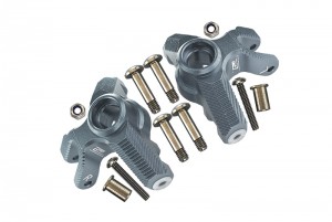 GPM LMT021 ALUMINUM FRONT KNUCKLE ARM LOSI 1/8 LMT 4WD SOLID AXLE MONSTER TRUCK LOS04022 - GUN SILVER - LMT021-GS