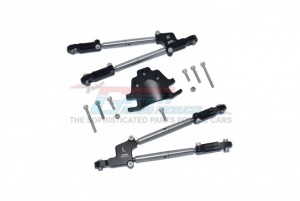 GPM MAKX049R ALUMINUM REAR TIE RODS WITH STABILIZER ARRMA RC 1/5 KRATON / OUTCAST 8S - BLACK - MAKX049R-BK