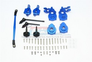 GPM TRX4H100F ALUMINUM FRONT C-HUBS KNUCKLE ARMS SPINDLE GEAR CVD STEERING LINK1/10 RC TRAXXAS TRX-4 - TRX4H100F-B