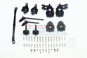 GPM TRX4H100F ALUMINUM FRONT C-HUBS KNUCKLE ARMS SPINDLE GEAR CVD STEERING LINK1/10 RC TRAXXAS TRX-4 - GREEN - TRX4H100F-G