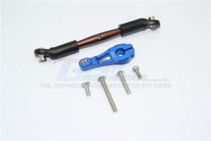 GPM TRX416025ST ALUMINUM SERVO HORN WITH SPRING STEEL STEERING LINK 1/10 RC TRAXXAS TRX-4 - TRX416025ST-B