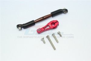 GPM TRX416025ST ALUMINUM SERVO HORN WITH SPRING STEEL STEERING LINK 1/10 RC TRAXXAS TRX-4 - ORANGE - TRX416025ST-OR