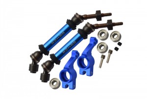 GPM SSLA1277RH22 ALUMINIUM WIDEN REAR CVD DRIVE SHAFT W/ KNUCKLE ARM 1/10 TRAXXAS SLASH 4X4  LOW-CG VXL - BLUE - SSLA1277RH22-B