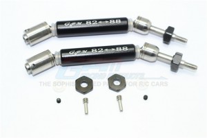 GPM SSLA1277RHA ALUMINUM REAR CVD DRIVE SHAFT W/ HEX 1/10 TRAXXAS SLASH 4X4 / SLASH 4X4 LOW-CG / F-150 SVT RAPTOR - BLACK - SSLA1277RHA-BK