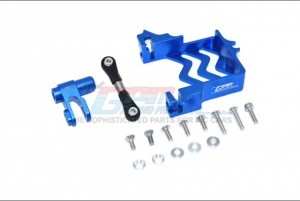 GPM TXM024 ALUMINUM SERVO MOUNT STEEL TIE ROD 25T SERVO HORN TRAXXS 1/5 X-MAXX 6S 8S MONSTER - BLUE - TXM024-B