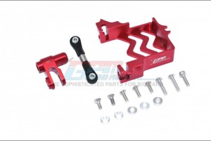 GPM TXM024 ALUMINUM SERVO MOUNT STEEL TIE ROD 25T SERVO HORN TRAXXS 1/5 X-MAXX 6S 8S MONSTER - RED - TXM024-R