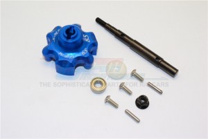 GPM TXM8035S ALUMINUM TRASMISSION CUSH DRIVE HOUSING WITH DRIVE INPUT SHAFT TRAXXS 1/5 X-MAXX 6S 8S MONSTER - BLUE - TXM8035S-B