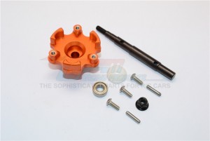 GPM TXM8035S ALUMINUM TRASMISSION CUSH DRIVE HOUSING WITH DRIVE INPUT SHAFT TRAXXS 1/5 X-MAXX 6S 8S MONSTER - TXM8035S-OR