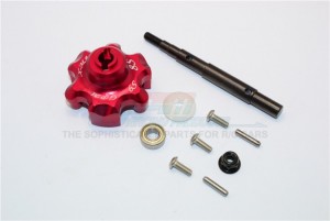 GPM TXM8035S ALUMINUM TRASMISSION CUSH DRIVE HOUSING WITH DRIVE INPUT SHAFT TRAXXS 1/5 X-MAXX 6S 8S MONSTER - RED - TXM8035S-R