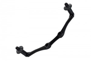 GPM SLA201F/RN ALLOY BODY POSTS MOUNT WITH POSTS 1/10 RC TRAXXAS SLASH 4X4 / STAMPEDE 4X4 - BLACK - SLA201F/RN-BK