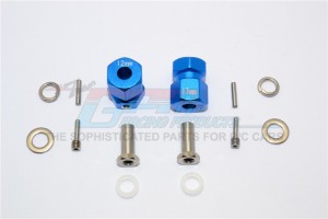 ALUMINIUM WHEEL HEX ADAPTER (INNER 5MM, OUTER 12MM, THICKNESS 17MM) AXIAL RR10 BOMBER - Blue - RR010/1217-B