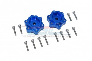 GPM LMT010W ALUMINUM HEX ADAPTERS CONVERTER +5mm LOSI 1/8 LMT 4WD SOLID AXLE MONSTER TRUCK LOS04022 - BLUE - LMT010W