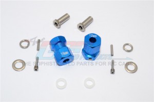 ALUMINIUM WHEEL HEX ADAPTER (INNER 5MM, OUTER 12MM, THICKNESS 19MM) AXIAL RR10 BOMBER - Blue - RR010/1219-B