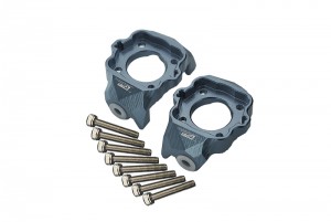 GPM LMT019 ALUMINUM FRONT C-HUBS TEAM LOSI RC 1/8 LMT 4WD SOLID AXLE MONSTER TRUCK LOS04022 - GUN SILVER - LMT019-GS