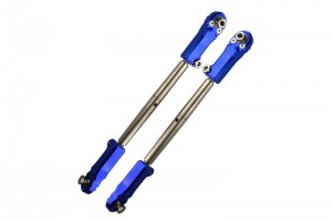 GPM MAKX162S ALUMINUM STAINLESS STEEL ADJUSTABLE FRONT STEERING TIE ROD ARRMA 1/5 4WD KRATON 8S BLX MONSTER TRUCK - BLUE - MAKX162S-B