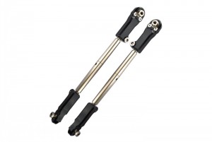 GPM MAKX162S ALUMINUM STAINLESS STEEL ADJUSTABLE FRONT STEERING TIE ROD ARRMA 1/5 4WD KRATON 8S BLX MONSTER TRUCK - BLACK - MAKX162S-BK