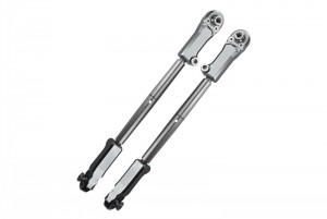GPM MAKX162S ALUMINUM STAINLESS STEEL ADJUSTABLE FRONT STEERING TIE ROD ARRMA 1/5 4WD KRATON 8S BLX MONSTER TRUCK - SILVER - MAKX162S-S