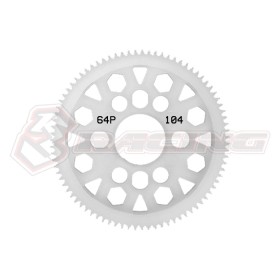 3RACING  3RAC-SG64104/V2 64 Pitch Spur Gear 104T Ver.2 - 3RAC-SG64104/V2