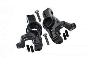 GPM LU4021 ALUMINUM FRONT KNUCKLE ARMS LOSI RC 1/10 4WD LASERNUT TENACITY ULTRA 4 ROCK TACER LOS03028 - BLACK - LU4021-BK