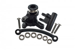 GPM LU4048 ALUMINUM STEERING ASSEMBLY LOSI 1/10 4WD LASERNUT TENACITY ULTRA 4 ROCK TACER LOS03028 - BLACK - LU4048-BK