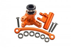 GPM LU4048 ALUMINUM STEERING ASSEMBLY LOSI 1/10 4WD LASERNUT TENACITY ULTRA 4 ROCK TACER LOS03028 - ORANGE - LU4048-OR