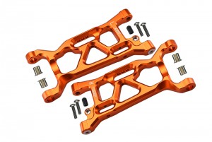 GPM LU4055 ALUMINUM FRONT LOWER ARMS  LOSI 1/10 4WD LASERNUT TENACITY ULTRA 4 ROCK TACER LOS03028 - ORANGE - LU4055-OR
