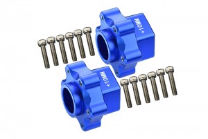 GPM LMT010W/+10 ALUMINUM HEX ADAPTERS CONVERTER +10mm TEAM LOSI 1/8 LMT 4WD SOLID AXLE MONSTER - BLUE - LMT010W/+10-B