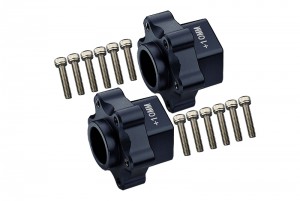 GPM LMT010W/+10 ALUMINUM HEX ADAPTERS CONVERTER +10mm TEAM LOSI 1/8 LMT 4WD SOLID AXLE MONSTER - BLACK - LMT010W/+10-BK