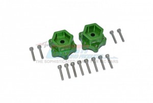 GPM LMT010W/+10 ALUMINUM HEX ADAPTERS CONVERTER +10mm TEAM LOSI 1/8 LMT 4WD SOLID AXLE MONSTER - GREEN - LMT010W/+10-G
