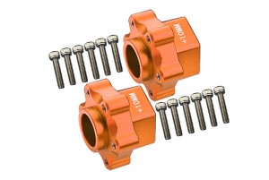 GPM LMT010W/+10 ALUMINUM HEX ADAPTERS CONVERTER +10mm TEAM LOSI 1/8 LMT 4WD SOLID AXLE MONSTER - ORANGE - LMT010W/+10-OR