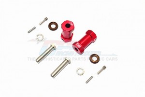 ALUMINIUM WHEEL HEX ADAPTERS 25MM WIDTH (USE FOR 4MM THREAD WHEEL SHAFT & 5MM HOLE WHEEL) AXIAL RR10 BOMBER - RR010/255-R