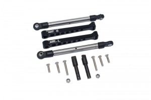 GPM LU4312RS ALUMINUM REAR SWAY BAR & STAINLESS STEEL LINKAGE LOSI 1/10 4WD LASERNUT TENACITY ULTRA 4 ROCK TACER LOS03028 - BLACK - LU4312RS-BK