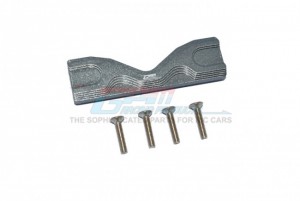 GPM LMT015F/R ALUMINUM FRONT / REAR FRAME BRACE LOS244007 LOSI 1/8 LMT 4WD SOLID AXLE MONSTER TRUCK LOS04022 - GUN SILVER - LMT015F/R-GS